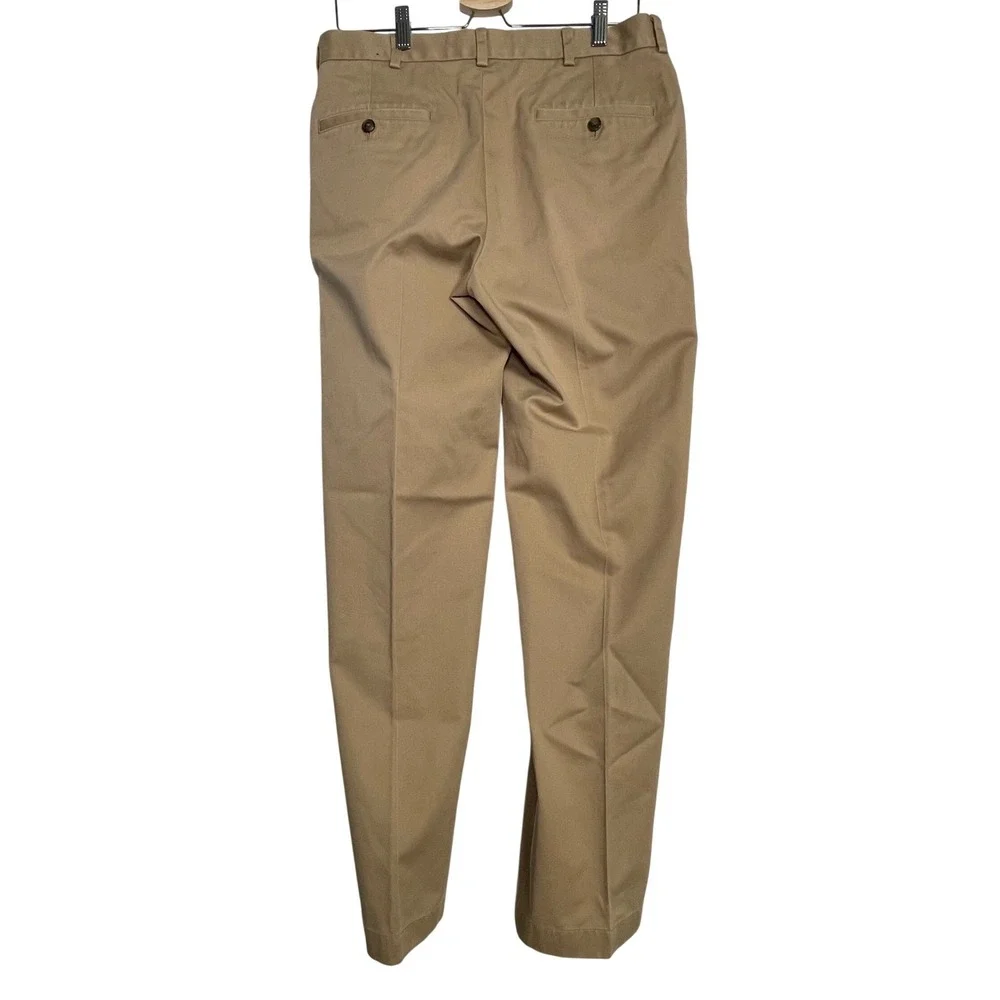 Brooks‎ Brothers Advantage Chino Clark Fit Khaki Pants Mens 33x32 Tan Cotton